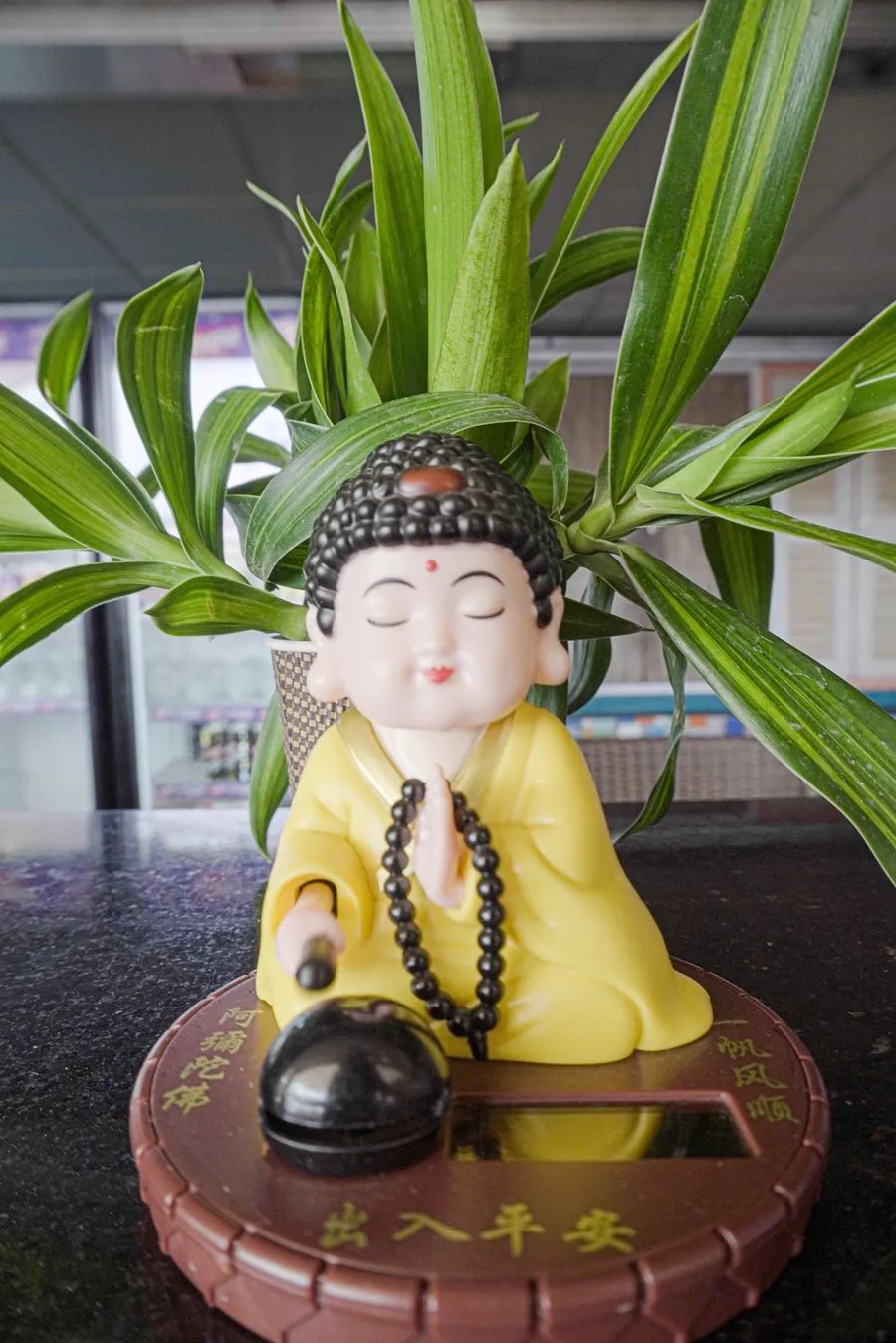 Buddha figurine at the Urban Rasoi counter