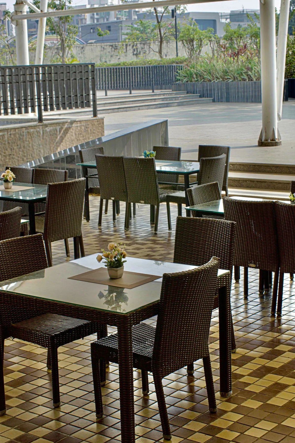 Terrace seating with a view at Urban Rasoi